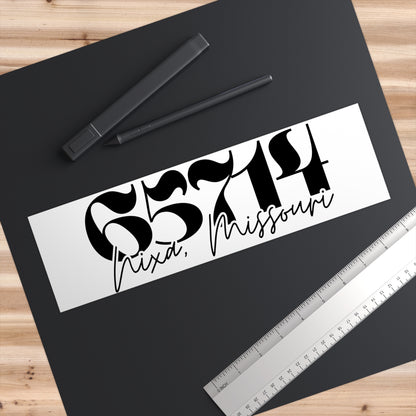 65714 Nixa Missouri Sticker — Retro Script Bumper Decal