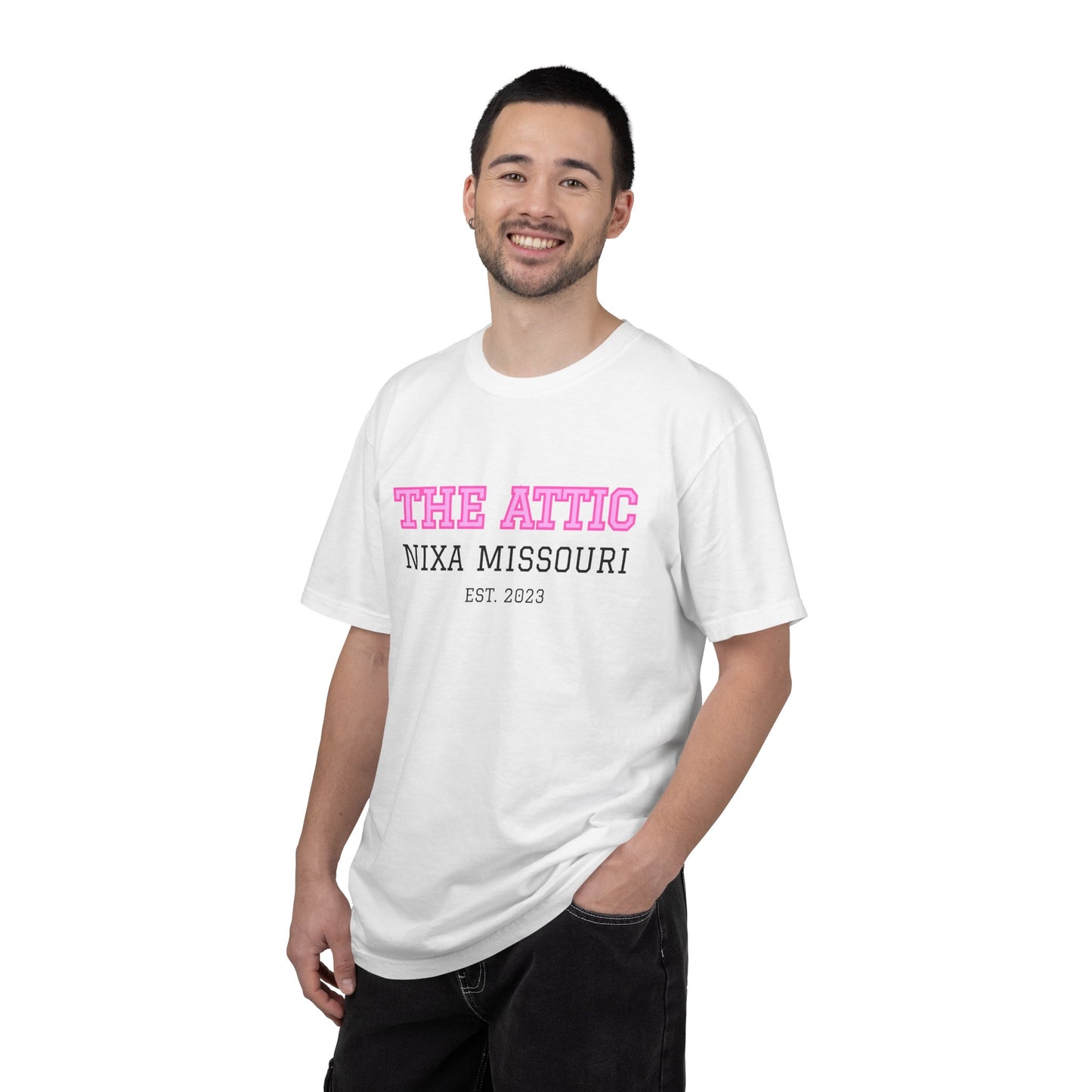 The Attic Nixa Missouri T-Shirt — Vintage Local Boutique Tee (Est. 2023)