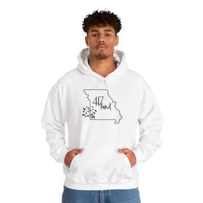 Missouri 417 Land Hoodie — Floral State Outline Sweatshirt