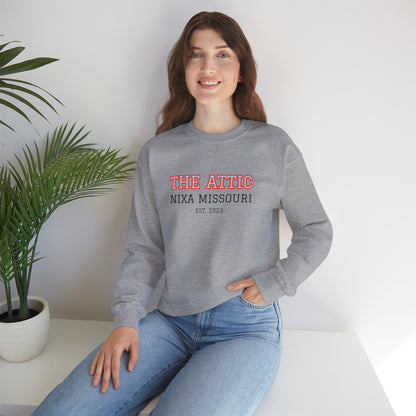 Crewneck Sweatshirt — "The Attic" Nixa Missouri Vintage Campus Pullover