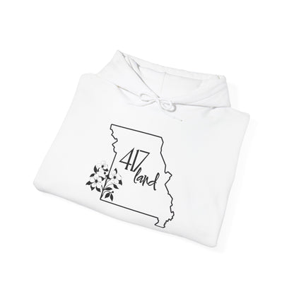 Missouri 417 Land Hoodie — Floral State Outline Sweatshirt