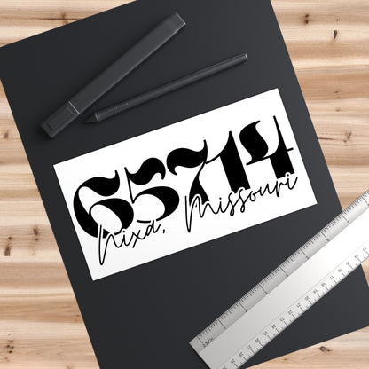 65714 Nixa Missouri Sticker — Retro Script Bumper Decal