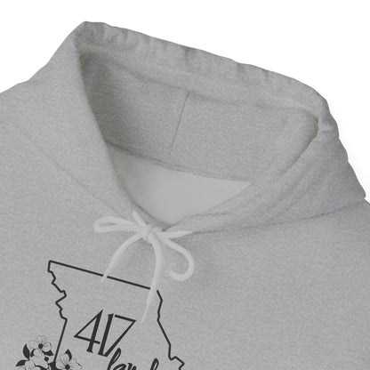 Missouri 417 Land Hoodie — Floral State Outline Sweatshirt