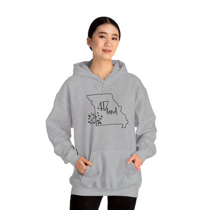 Missouri 417 Land Hoodie — Floral State Outline Sweatshirt
