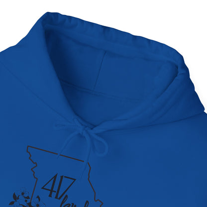 Missouri 417 Land Hoodie — Floral State Outline Sweatshirt