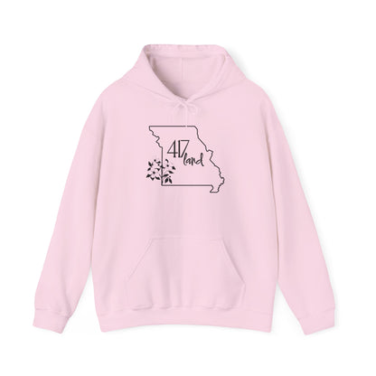Missouri 417 Land Hoodie — Floral State Outline Sweatshirt