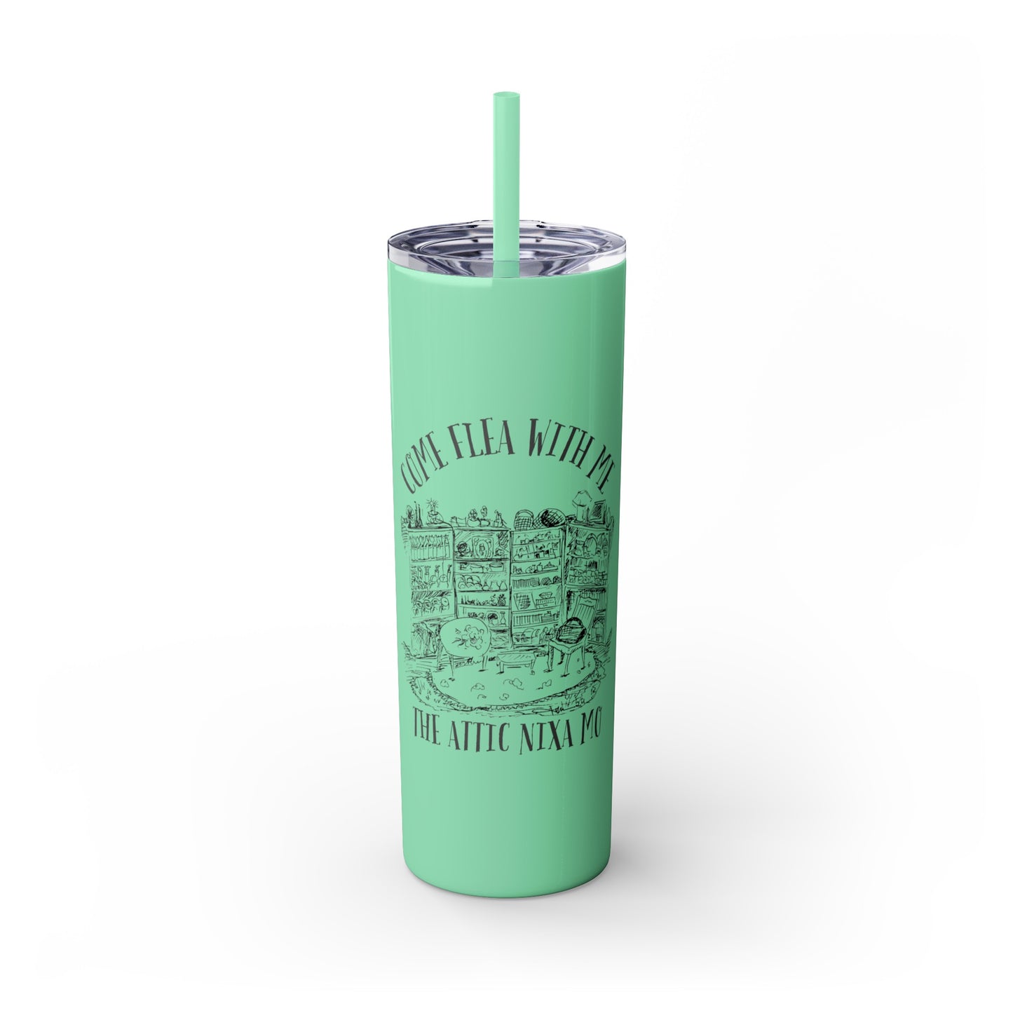 Skinny Tumbler with Straw, 20oz