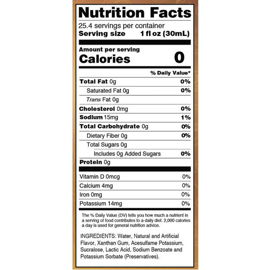 Sugar Free White Chocolate Syrup