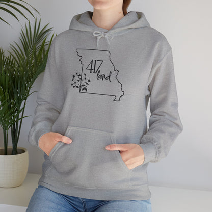 Missouri 417 Land Hoodie — Floral State Outline Sweatshirt