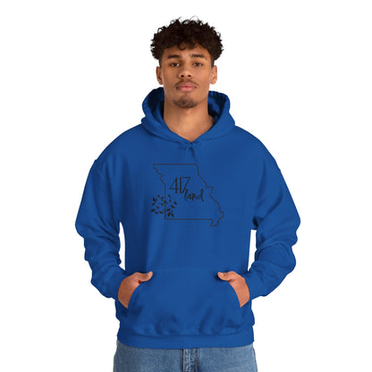 Missouri 417 Land Hoodie — Floral State Outline Sweatshirt