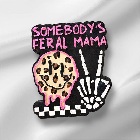 Feral Mama Car Freshie : Black Rasp. Vanilla