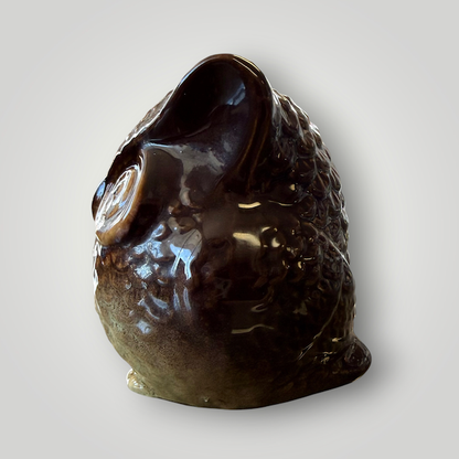Vintage Glazed Owl Figurine 🦉🤎