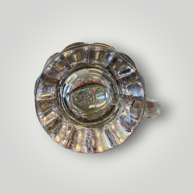 Vintage Gold-Rimmed Mini Glass Mug ✨