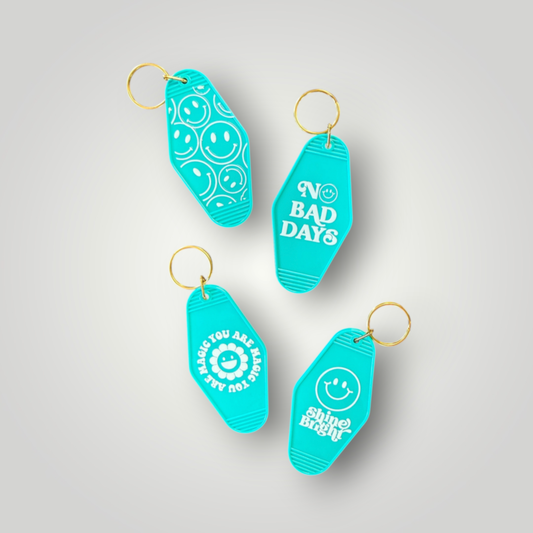 Retro Motel Keychain – Positive Vibes Collection