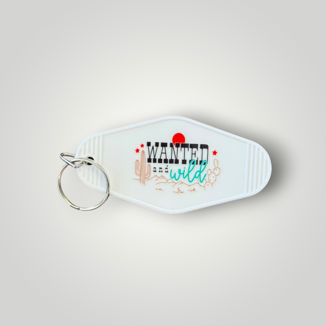 Western & Cowgirl Retro Motel Keychain Collection