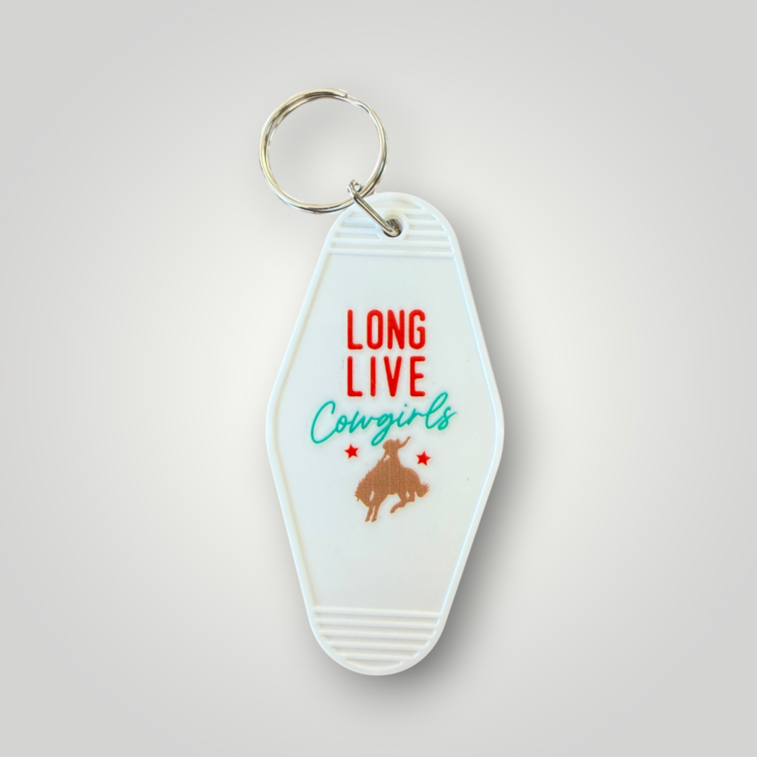 Western & Cowgirl Retro Motel Keychain Collection