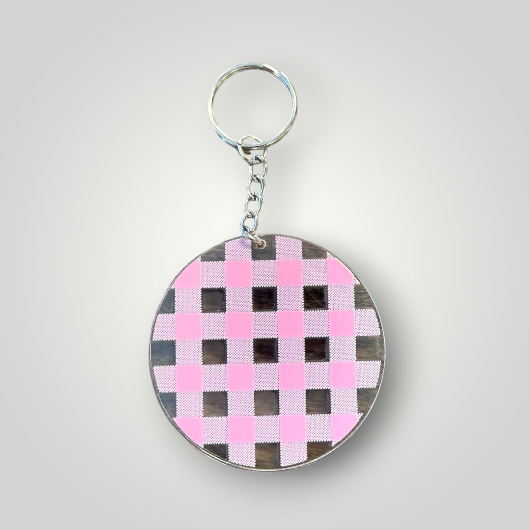 Clear Retro Girly Round Keychain Collection