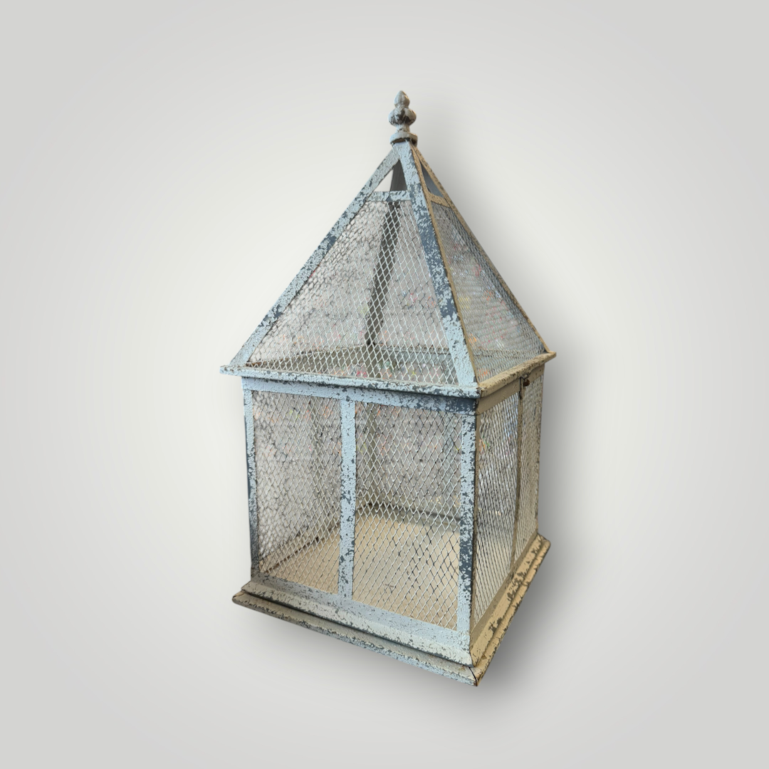 Distressed Metal Mesh Decorative Lantern