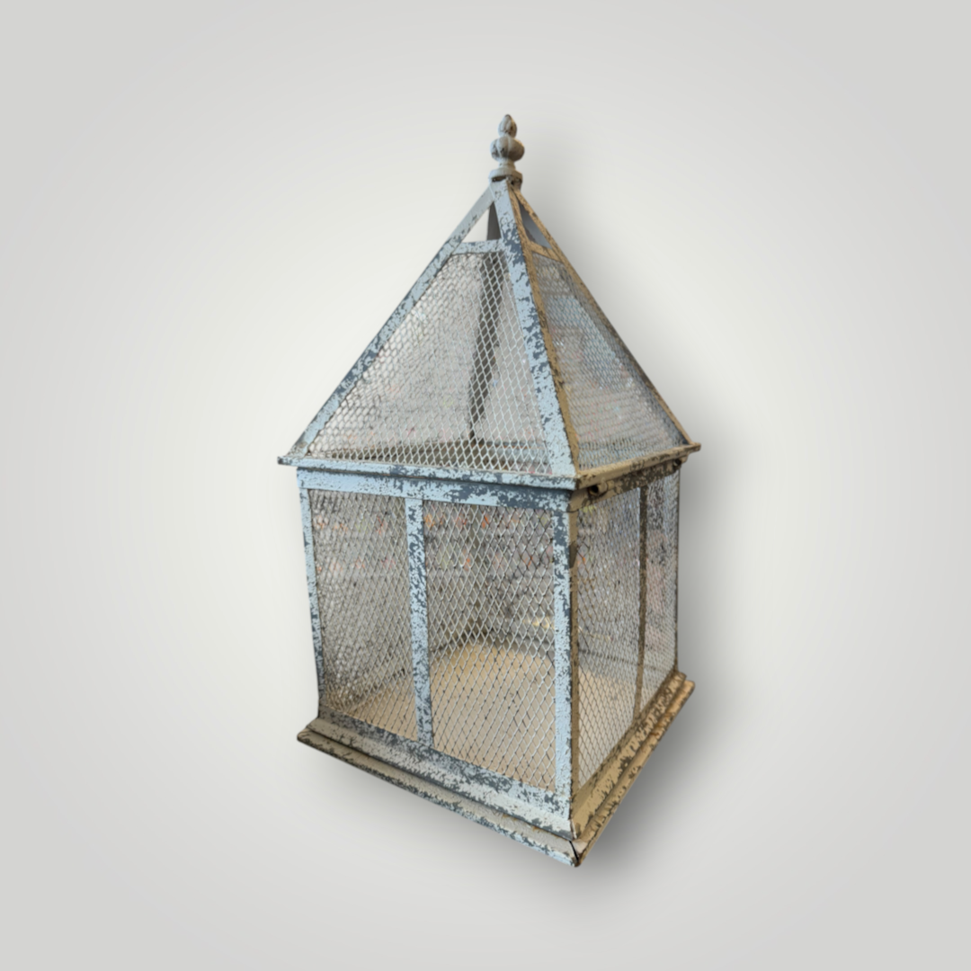 Distressed Metal Mesh Decorative Lantern