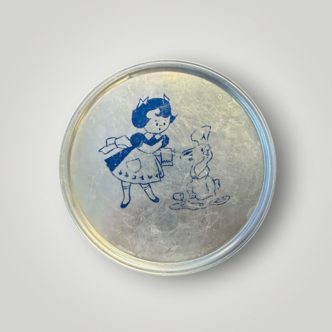 Vintage Child’s Aluminum Tea Party Tray