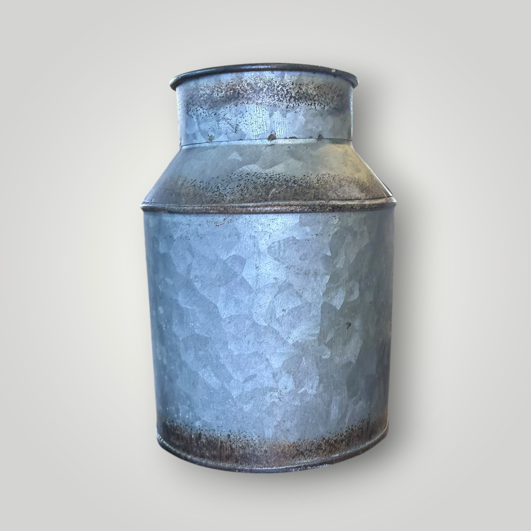 Galvanized Metal Milk Can Décor