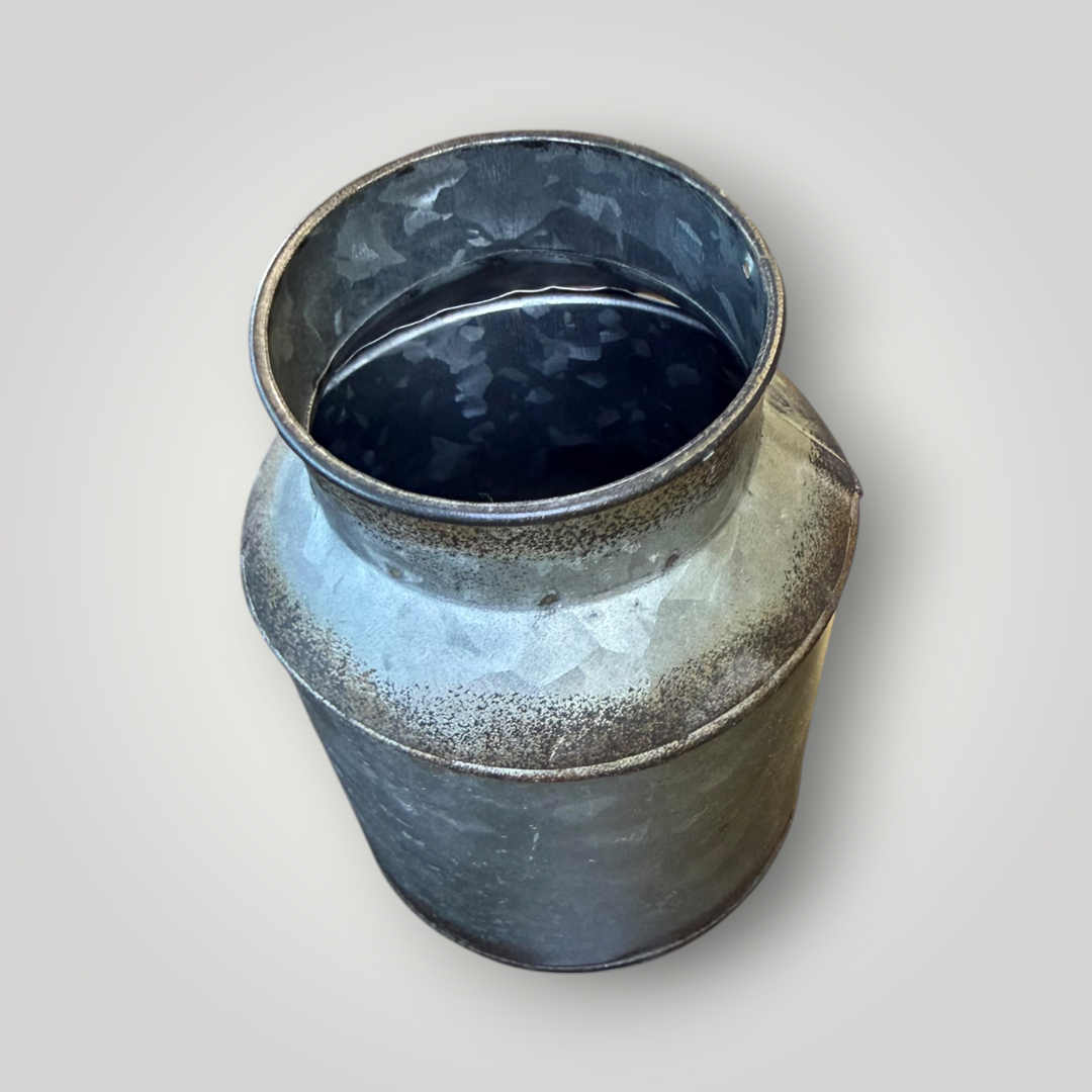 Galvanized Metal Milk Can Décor
