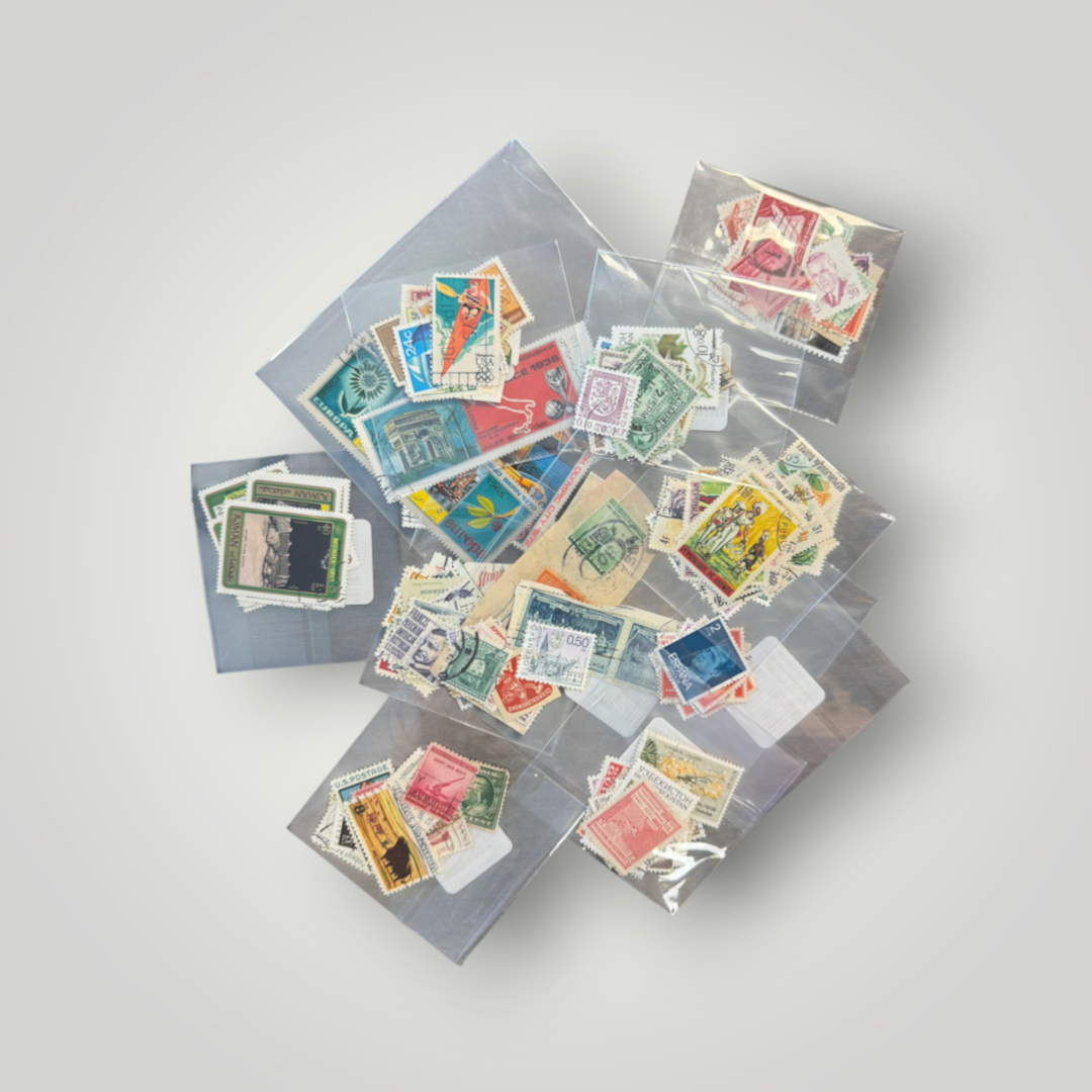 Assorted Vintage Postage Stamp Bundle