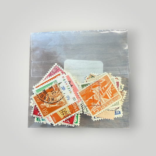 Vintage Swiss Postage Stamp Bundle