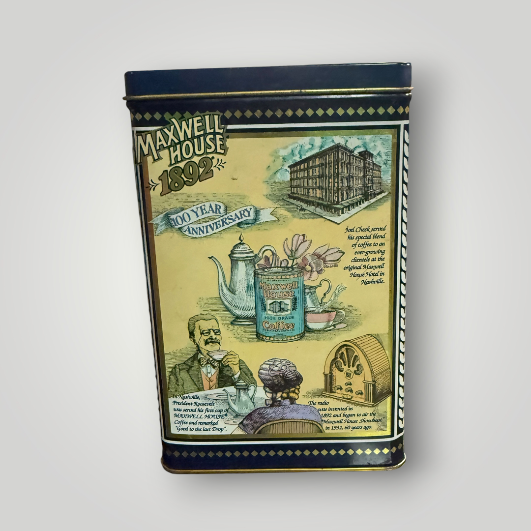Vintage 1992 Maxwell House 100th Anniversary Coffee Tin