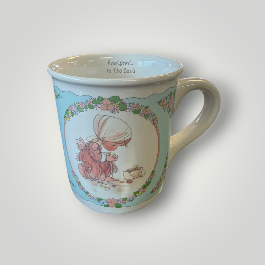 Vintage 1993 Precious Moments “Footprints in the Sand” Mug