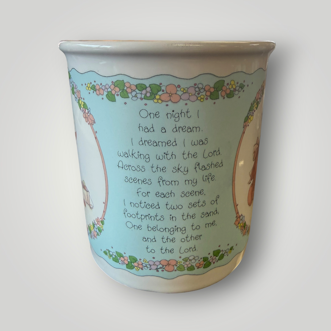 Vintage 1993 Precious Moments “Footprints in the Sand” Mug