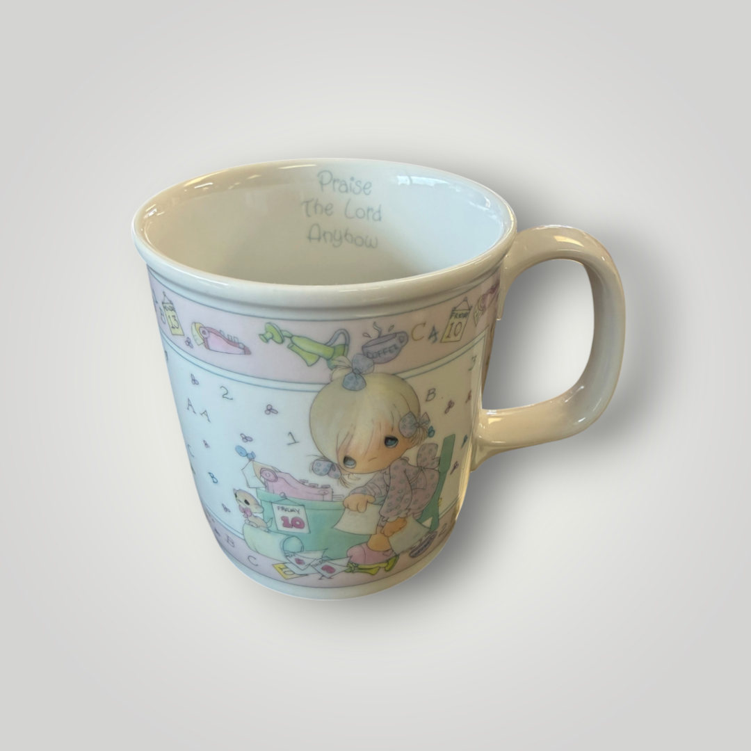 Vintage 1991 Precious Moments “Praise the Lord Anyhow” Mug