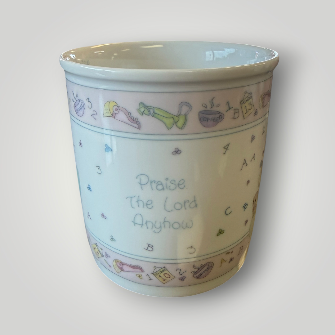 Vintage 1991 Precious Moments “Praise the Lord Anyhow” Mug