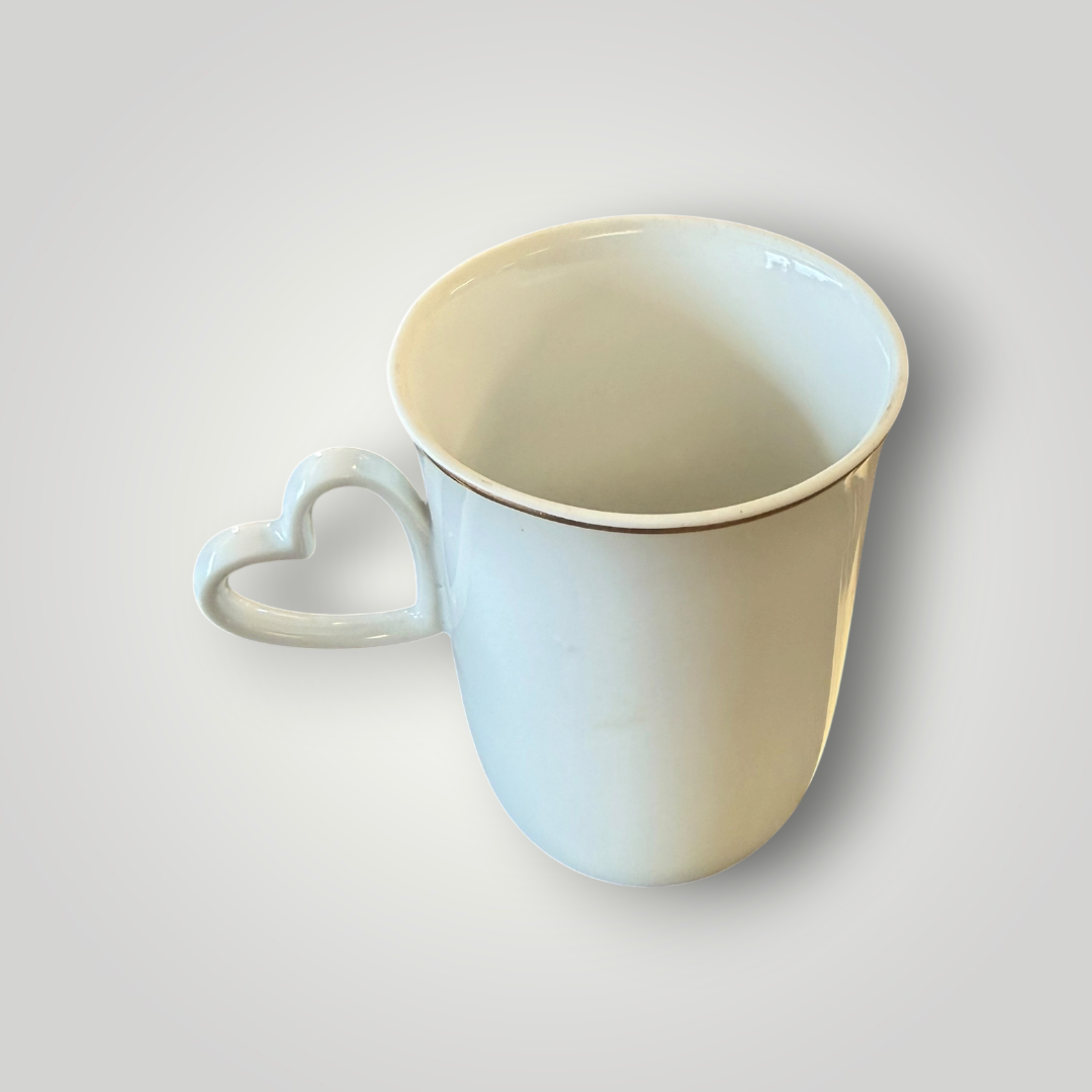 Vintage 1980 Precious Moments “Forever Mine” Heart Handle Mug