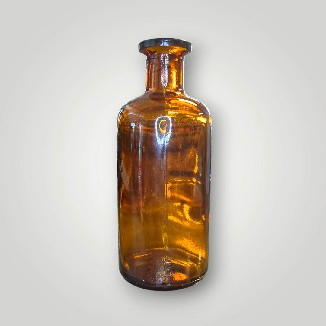 Vintage Whitall Tatum Amber Apothecary Bottle – c. 1924–1949