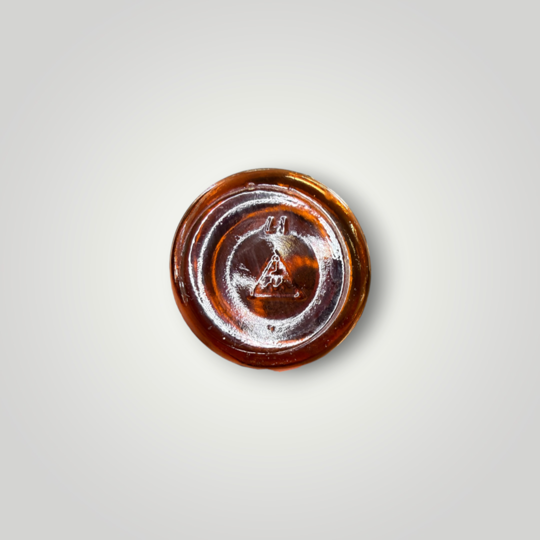 Vintage Whitall Tatum Amber Apothecary Bottle – c. 1924–1949