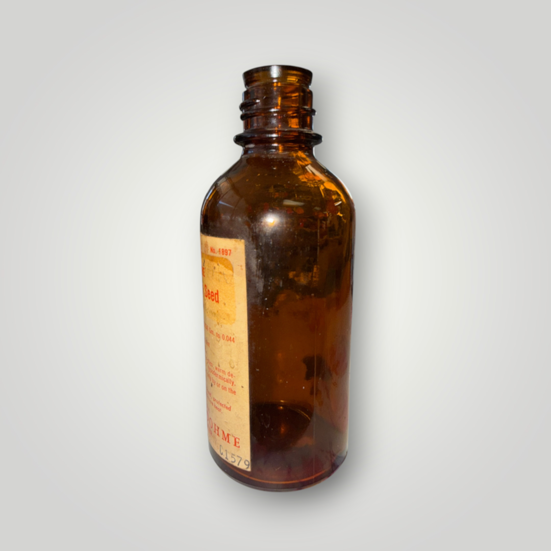 Vintage Sharp & Dohme Colchicum Seed POISON Amber Medicine Bottle – Empty