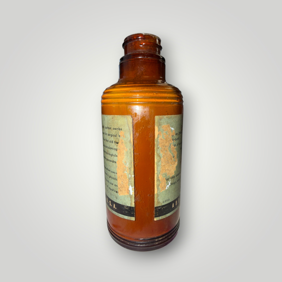 Vintage Abbott Tincture Metaphen Amber Medicine Bottle – Empty
