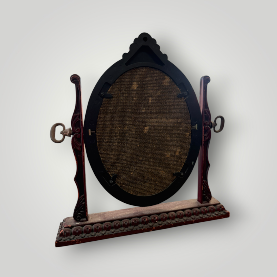 Vintage Victorian-Style Oval Swivel Tabletop Vanity Mirror