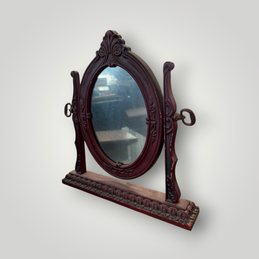 Vintage Victorian-Style Oval Swivel Tabletop Vanity Mirror