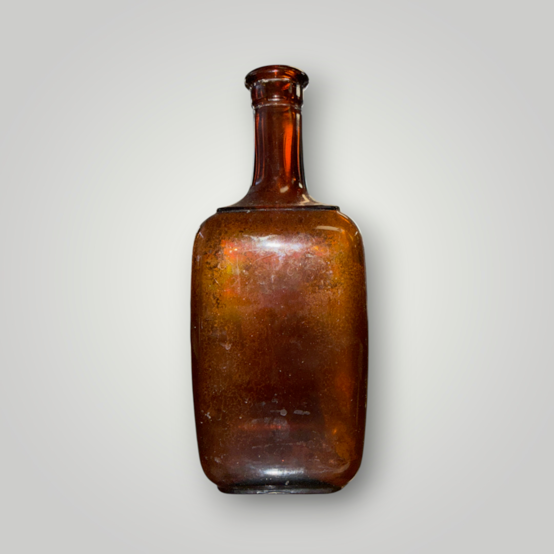 Antique Illinois Glass Co. Amber Bottle – Diamond I Mark
