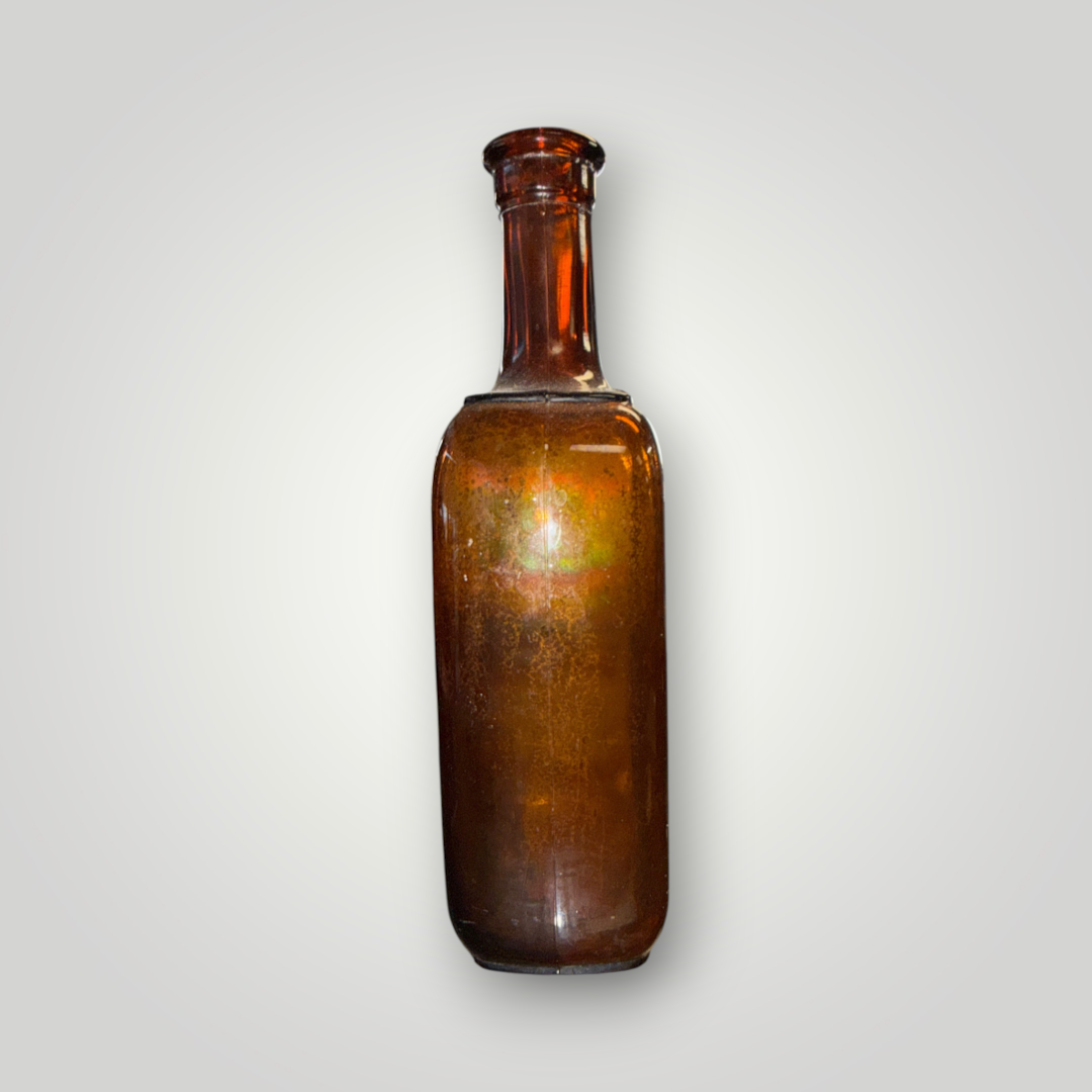 Antique Illinois Glass Co. Amber Bottle – Diamond I Mark