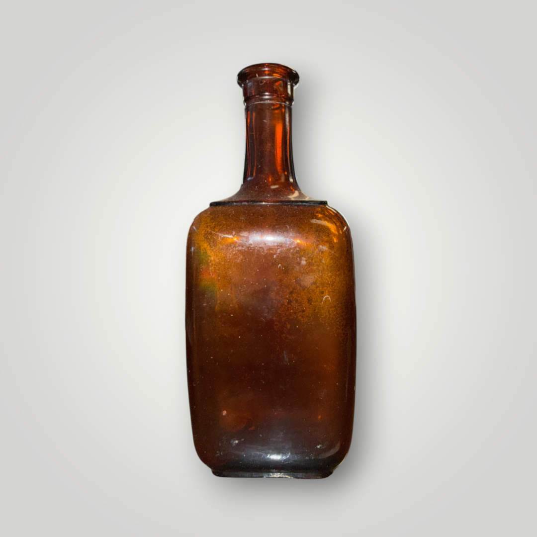 Antique Illinois Glass Co. Amber Bottle – Diamond I Mark
