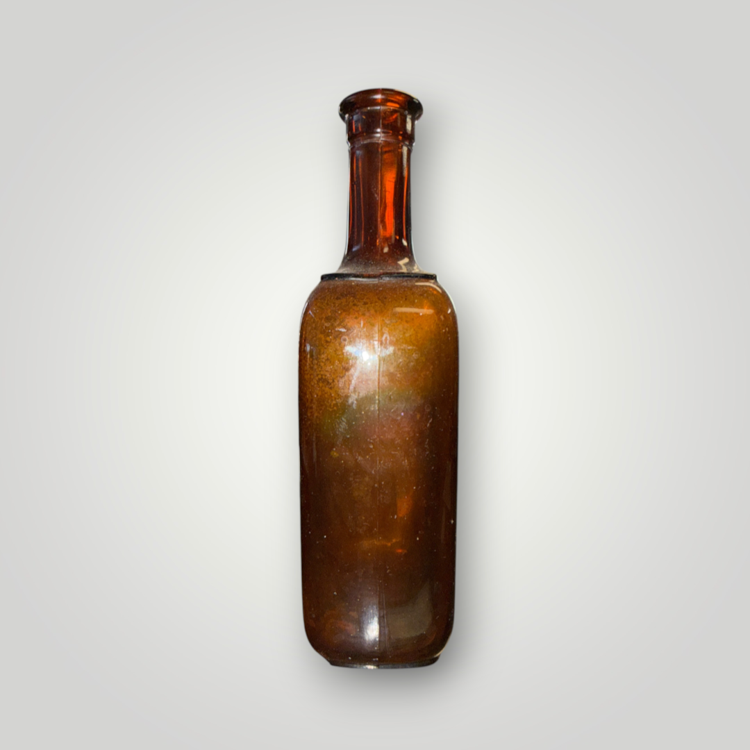Antique Illinois Glass Co. Amber Bottle – Diamond I Mark