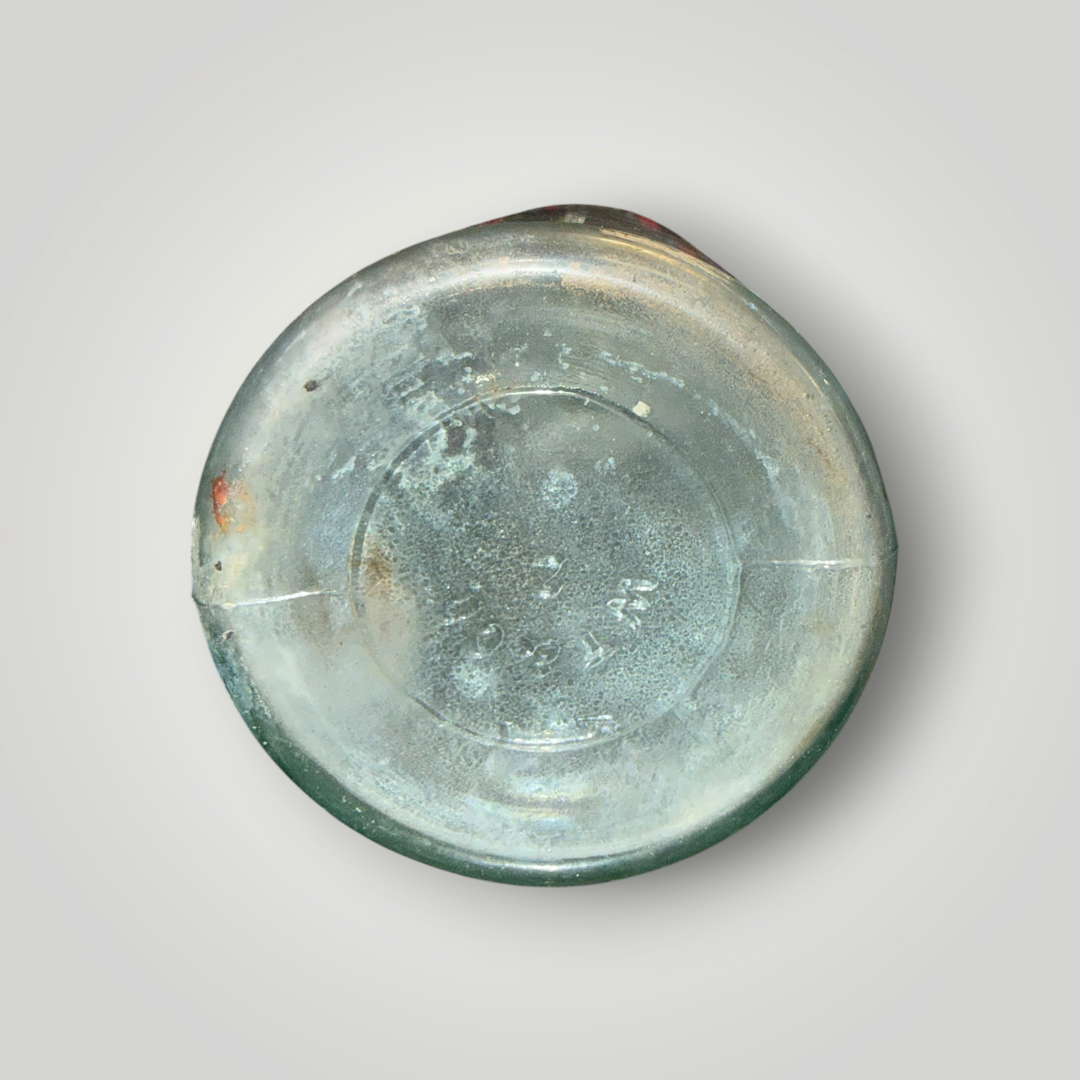 Vintage Aqua Glass Apothecary / Medicine Bottle
