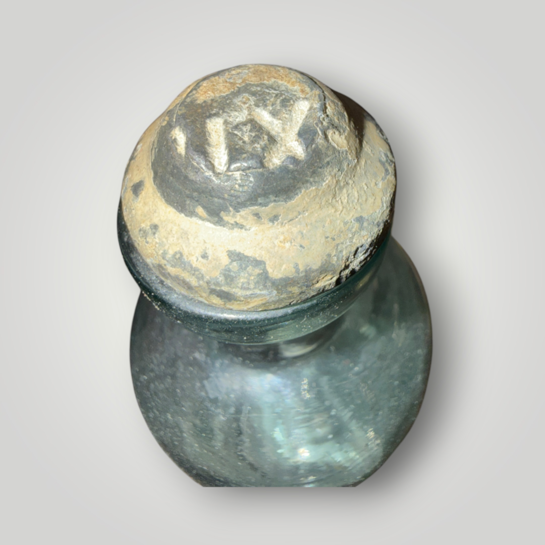 Antique Soda-Acid Fire Extinguisher “Acid Line” Glass Bottle