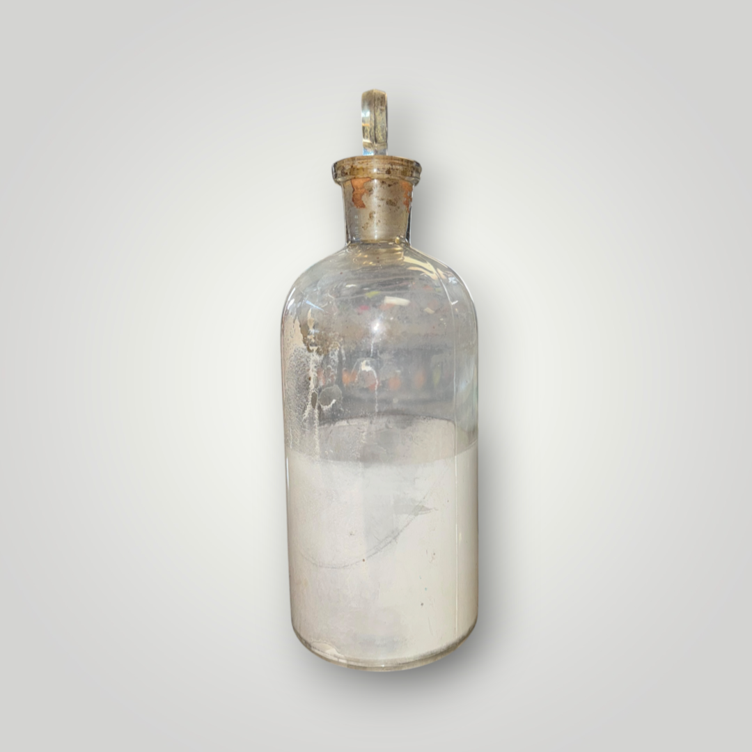 Vintage Large Glass Apothecary Reagent Bottle with Ground Glass Stopper