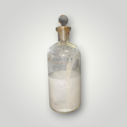 Vintage Large Glass Apothecary Reagent Bottle with Ground Glass Stopper