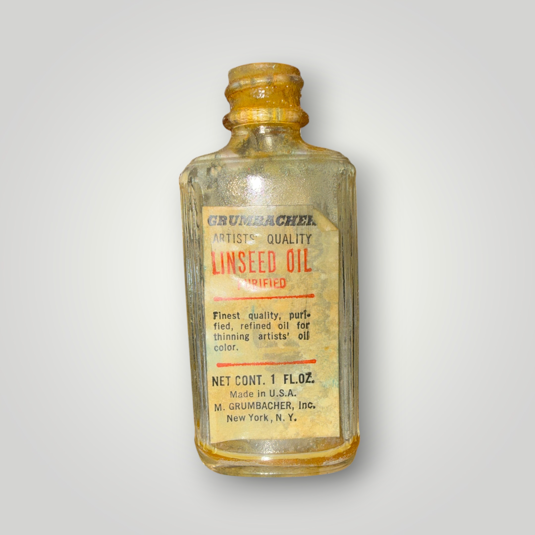 Vintage Grumbacher Artists’ Quality Linseed Oil Bottle – 1 Oz