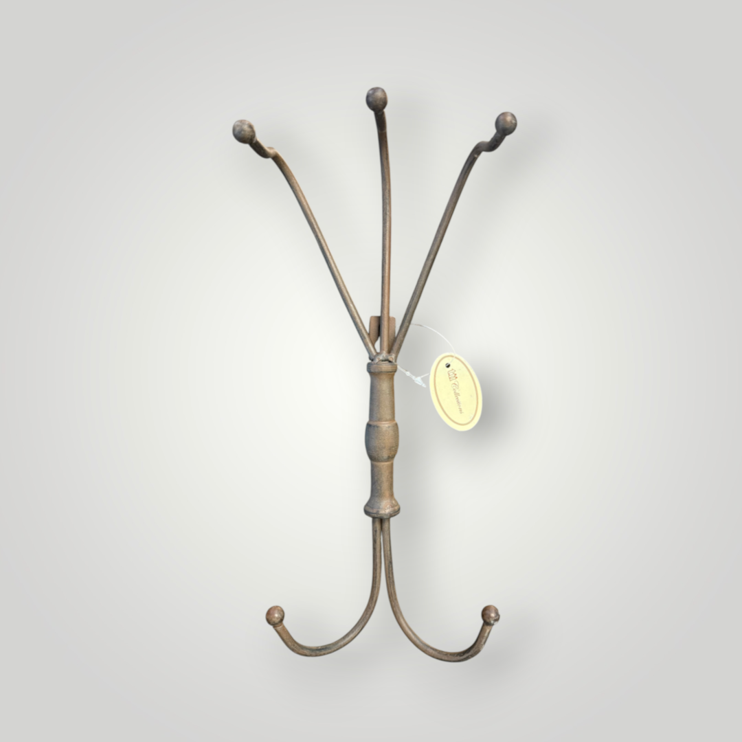 TII Collections Antiqued Metal 5-Hook Wall Hanger
